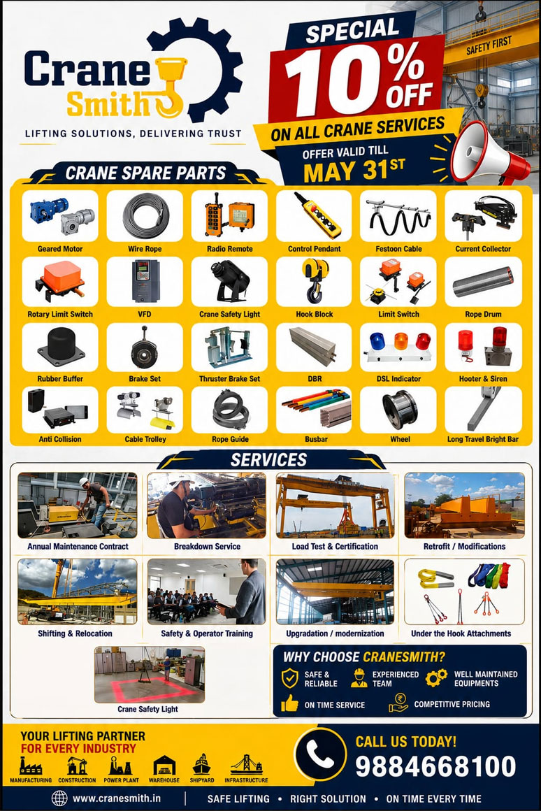 Crane Services Offers Till May31